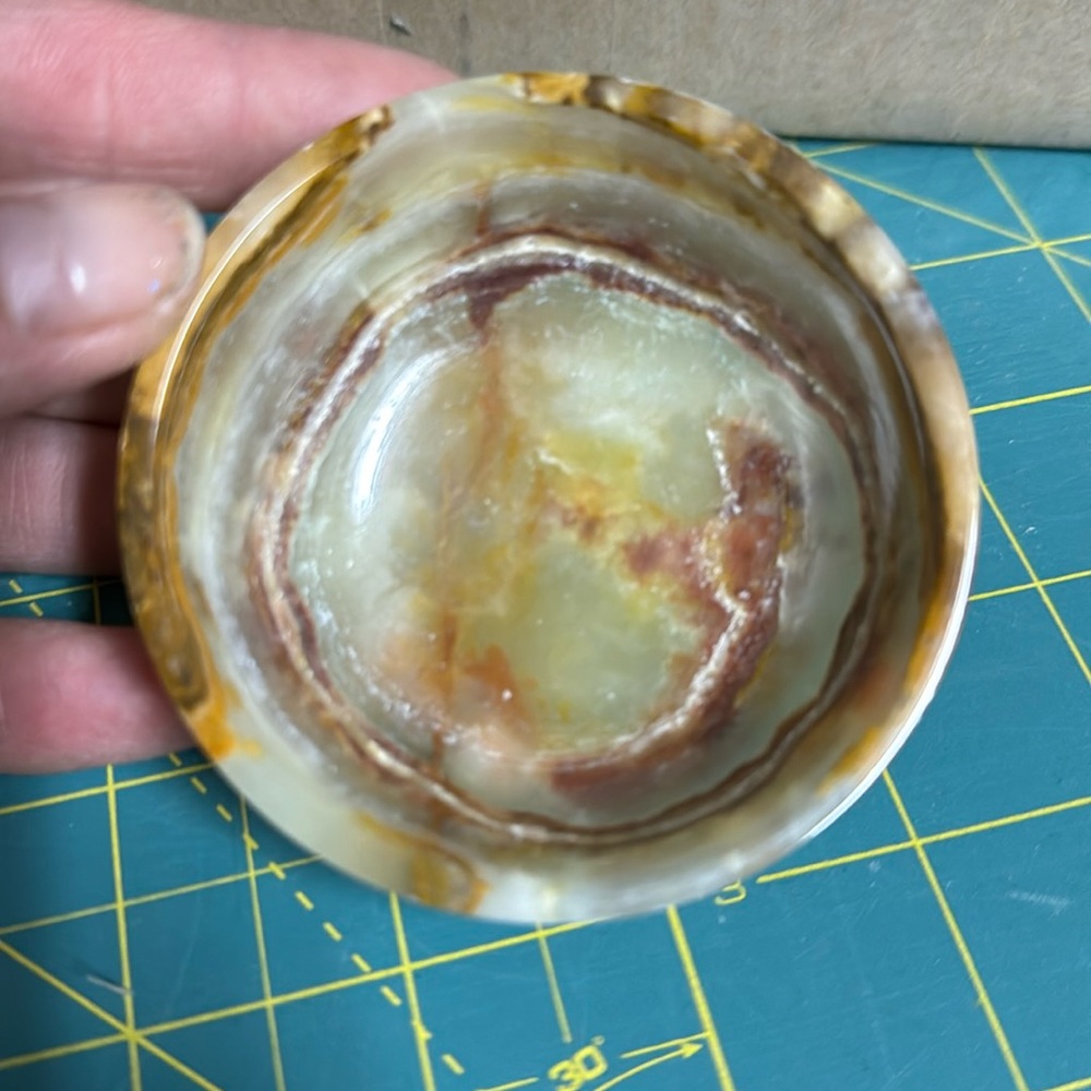 Green ox crystal bowl